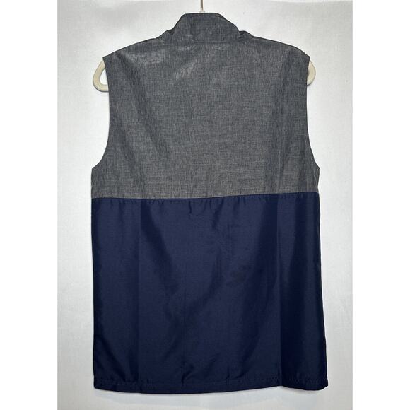 Champion Men's Sz S Ole Miss Rebels Blue Full Zip Light Vest Jacket Pockets EUC - Picture 9 of 9